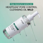 Anua Heartleaf Pore Control Cleansing Oil is a gentle yet potent cleansing oil that effectively removes makeup, blackheads, and sebum from your pores. It contains plant-based oils such as jojoba, olive fruit, and grape seed oils to deeply cleanse and nourish your skin. It also contains heartleaf extract, a soothing ingredient that helps prevent irritation and inflammation. This cleansing oil is suitable for all skin types, especially sensitive and acne-prone skin. It leaves your skin refreshed and hydrated without feeling greasy or clogging your pores. Anua Heartleaf Pore Control Cleansing Oil Mild - 200ml