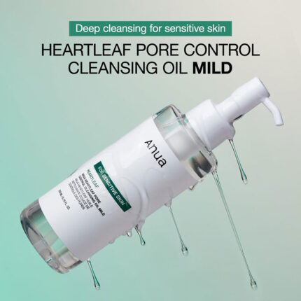 Anua Heartleaf Pore Control Cleansing Oil is a gentle yet potent cleansing oil that effectively removes makeup, blackheads, and sebum from your pores. It contains plant-based oils such as jojoba, olive fruit, and grape seed oils to deeply cleanse and nourish your skin. It also contains heartleaf extract, a soothing ingredient that helps prevent irritation and inflammation. This cleansing oil is suitable for all skin types, especially sensitive and acne-prone skin. It leaves your skin refreshed and hydrated without feeling greasy or clogging your pores. Anua Heartleaf Pore Control Cleansing Oil Mild - 200ml