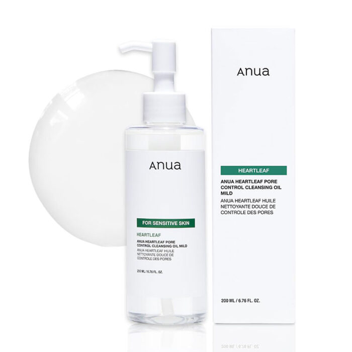 Anua Heartleaf Pore Control Cleansing Oil is a gentle yet potent cleansing oil that effectively removes makeup, blackheads, and sebum from your pores. It contains plant-based oils such as jojoba, olive fruit, and grape seed oils to deeply cleanse and nourish your skin. It also contains heartleaf extract, a soothing ingredient that helps prevent irritation and inflammation. This cleansing oil is suitable for all skin types, especially sensitive and acne-prone skin. It leaves your skin refreshed and hydrated without feeling greasy or clogging your pores. Anua Heartleaf Pore Control Cleansing Oil Mild - 200ml