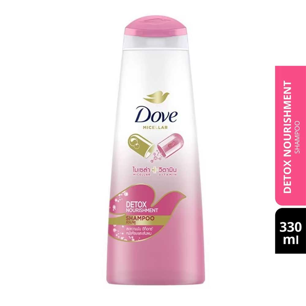 DOVE Detox Nourishment Shampoo 330ml dove detox nourishment shampoo, dove shampoo, detox nourishment shampoo, shampoo for damage hair, nourishment shampoo, Japan Mart