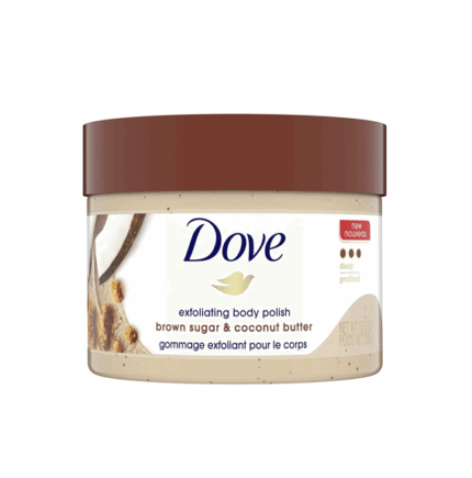 dove brown sugar & coconut butter exfoliating body polish, dove body scrub, dove body polish, body polish, body scrub, Japan, Japan Mart