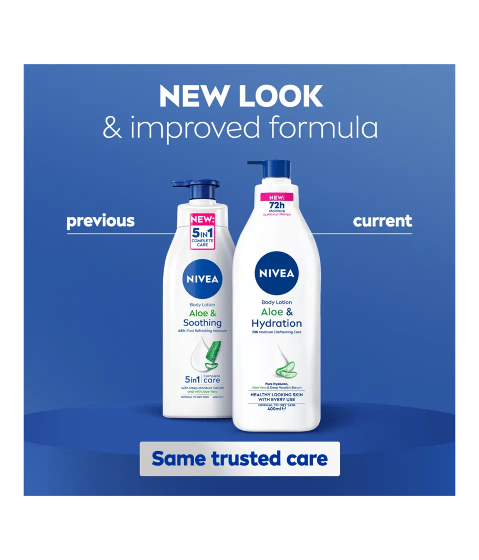 Nivea Body Lotion Aloe Hydration – 400ml-3 Body Care, Dryness, Lotions & Creams, Skin, Skin Treatment, Treatment, Japan, Japan Mart