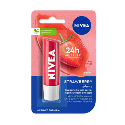 Nivea, Nivea strawberry shine lip balm, strawberry shine, lip balm, tinted lip balm, lip care, Japan, Japan Mart