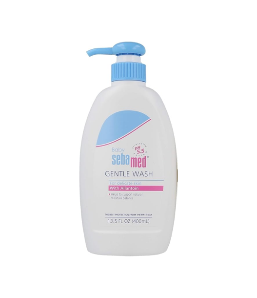 Sebamed Baby Gentle Wash With Pump 400ml sebamed baby gentle wash with Pump, Sebamed gentle wash, sebamed baby wash, baby body wash, body wash for baby, baby care, Japan, Japan Mart