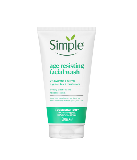 Simple Age Resisting Facial Wash 150ml Simple Age Resisting Facial Wash 150ml, Age Resisting Facial Wash 150ml, anti aging face wash, face wash, cleanser, face wash for damage skin, Japan, Japan mart