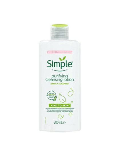 Simple Kind To Skin Purifying Cleansing Lotion, Purifying Cleansing Lotion, simple cleanser, cleanser, face wash, makeup remover, Japan, Japan mart
