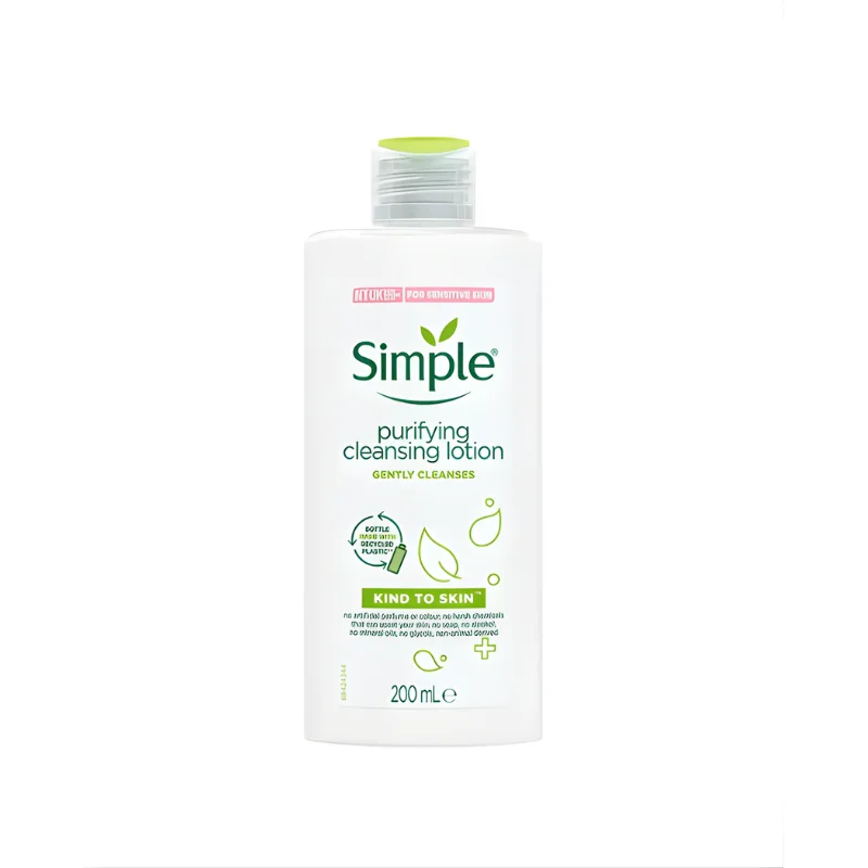 Simple Kind To Skin Purifying Cleansing Lotion, Purifying Cleansing Lotion, simple cleanser, cleanser, face wash, makeup remover, Japan, Japan mart