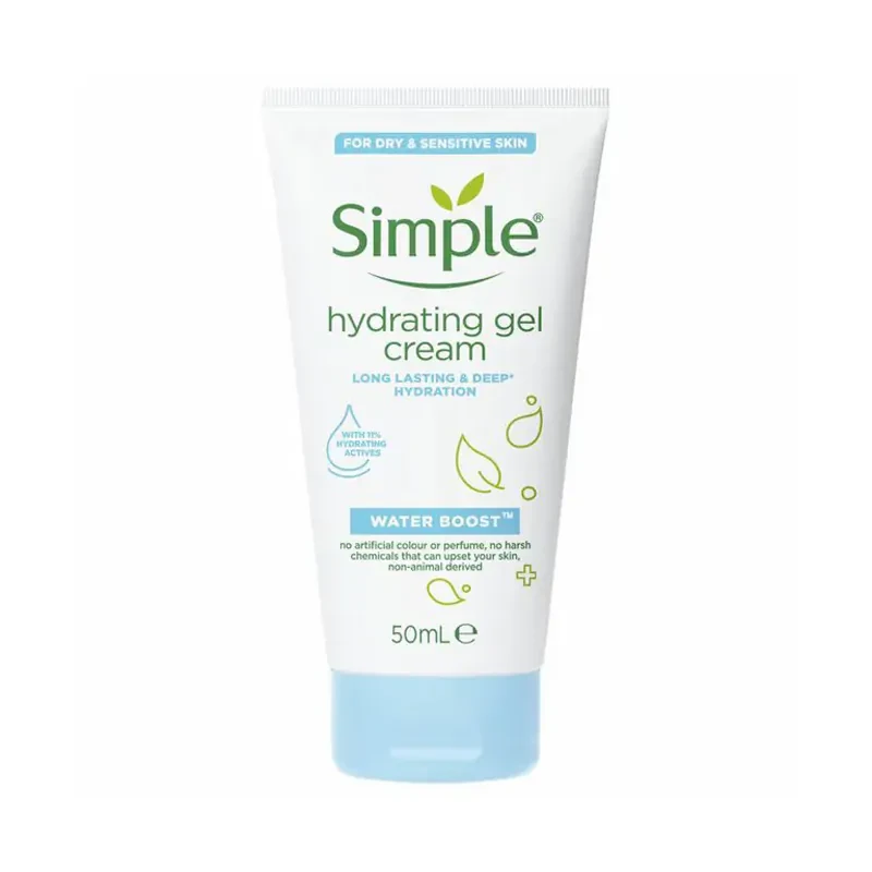 Simple Water Boost Hydrating Gel Cream 50ml simple cream, gel cream, hydrating gel cream, moisturizing cream, moisturizer, Japan, Japan mart