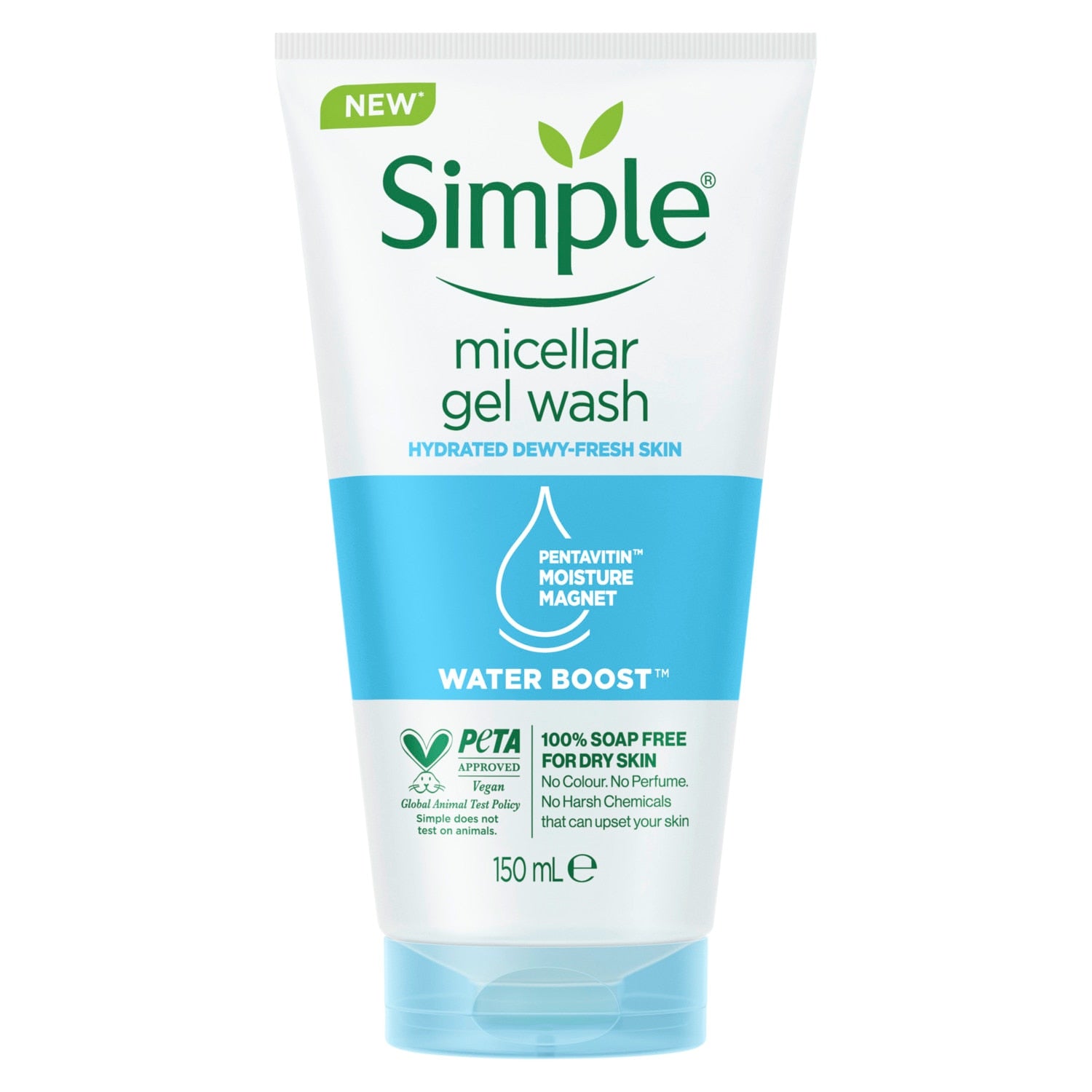 Simple Water Boost Micellar Facial Gel Wash 150ml simple, water, boost, micellar, facial gel wash, facial, gel wash, gel, wash, Eidoffer, Japan, Japan mart