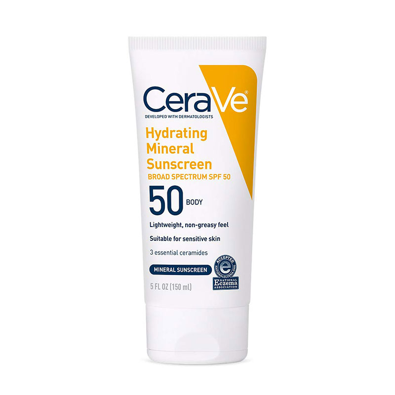 CeraVe-Hydrating-Mineral-Body-Sunscreen-Broad-Spectrum-SPF-50-150ml Body Care, Face Care, Skin, Skin Treatment, Sun Care, Sun Protection, Treatment, Japan Mart