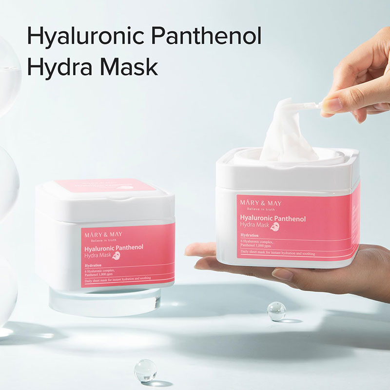 Mary-May-Hyaluronic-Panthenol-Hydra-Mask-30EA-6 Face Care, K-Beauty, Masks, Sheet Mask, Sheet Mask, Skin, Sleeping Mask, Sleeping Mask, Japan Mart