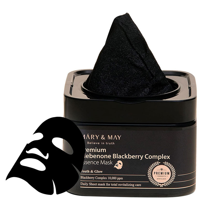 MaryMay-Premium-Idebenon-Blackberry-Complex-Essence-Mask-20EA Face Care, K-Beauty, Masks, Masks & Peels, Sheet Mask, Sheet Mask, Skin, Japan Mart