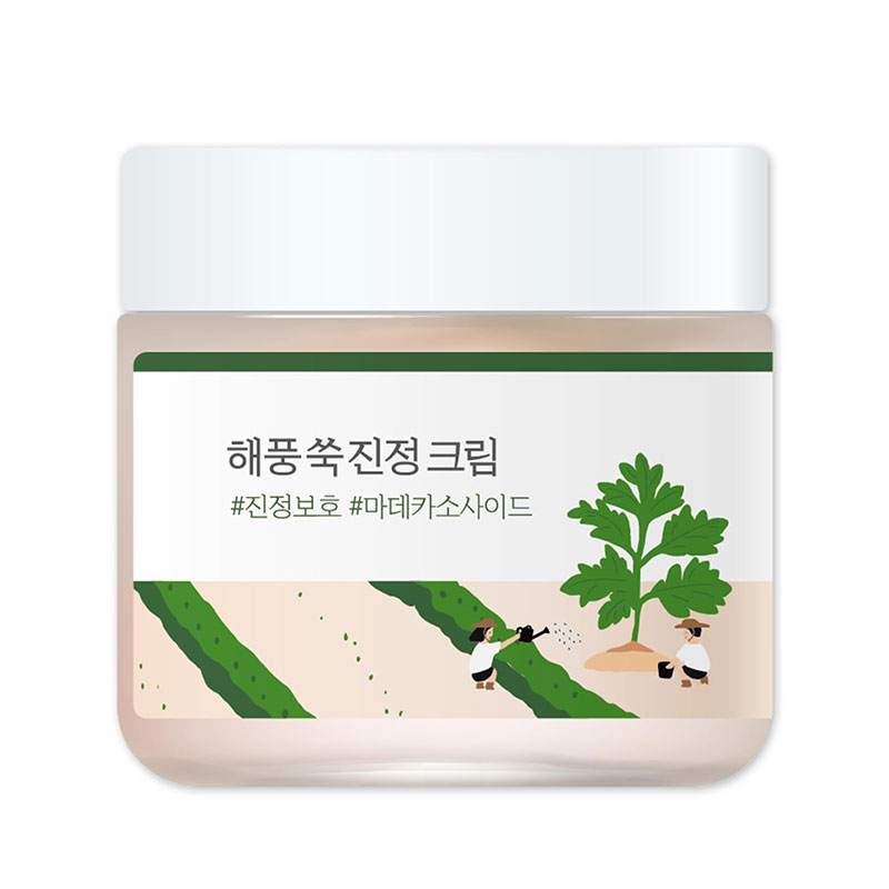 ROUND-LAB-Mugwort-Calming-Cream-80ml Day, Night Cream, Face Care, K-Beauty, Moisturizer, Moisturizers, Skin, Japan Mart